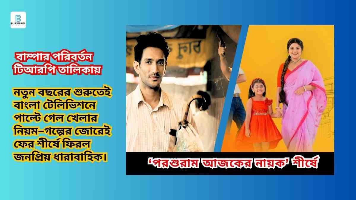 After a bumper change in the TRP rankings, Parashuram Aajker Nayok is at the top.